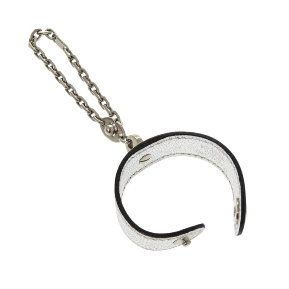 HERMES key ring leather Silver Glove holder Women