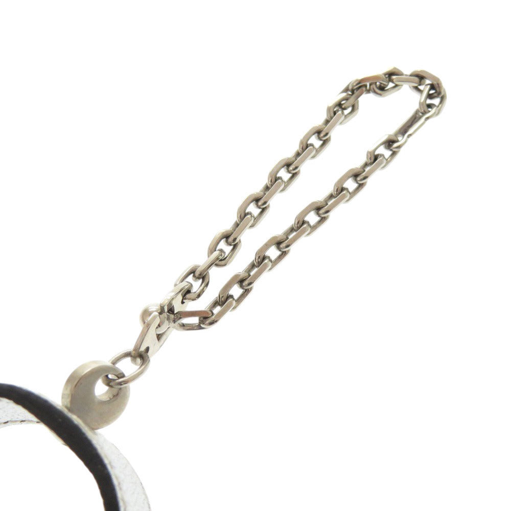 HERMES key ring leather Silver Glove holder Women