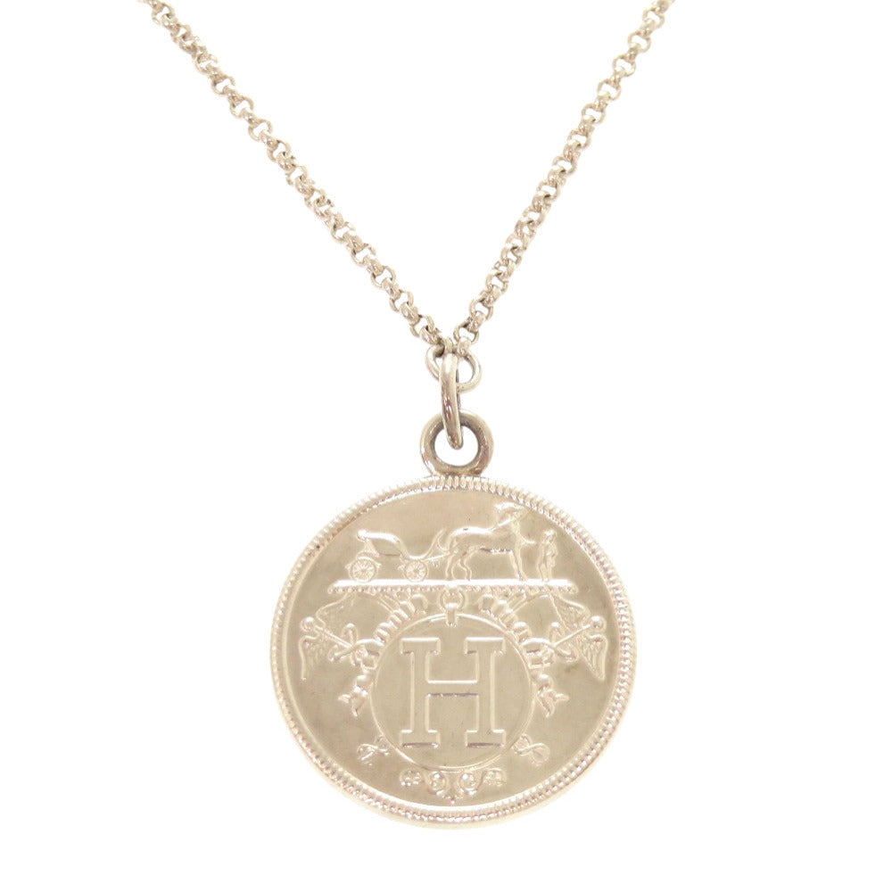 HERMES Necklace Silver925 Silver Exlibris MM