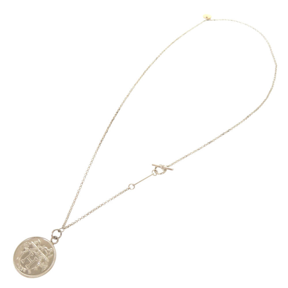 HERMES Necklace Silver925 Silver Exlibris MM