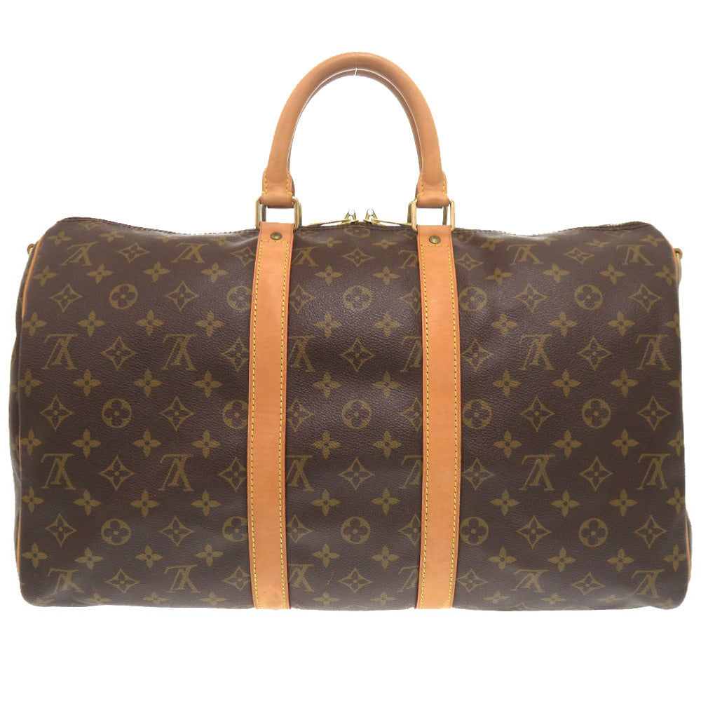 LOUIS VUITTON Boston Duffel bag M41418 Monogram canvas Brown Monogram Keepall bandouliere45 mens