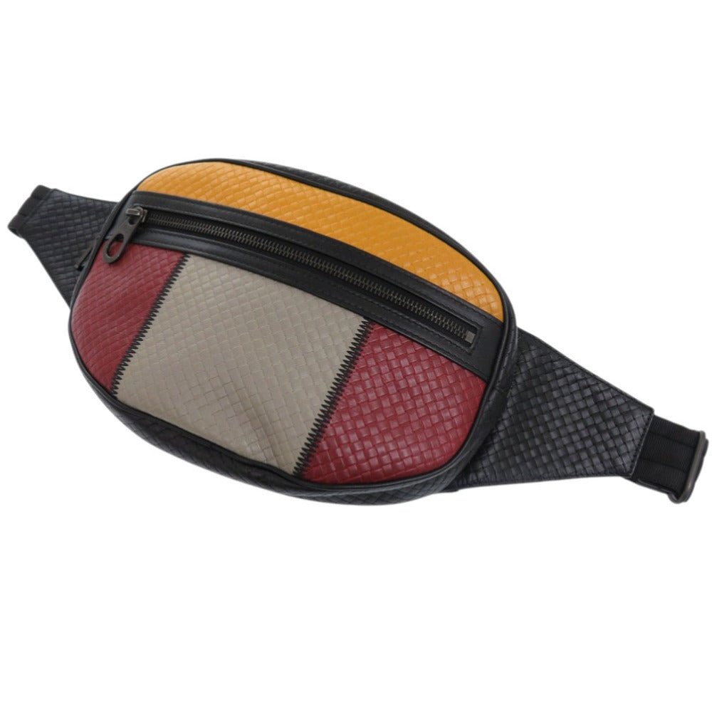 BOTTEGAVENETA Waist bag leather black Micro INTRECCIATO Sling bag