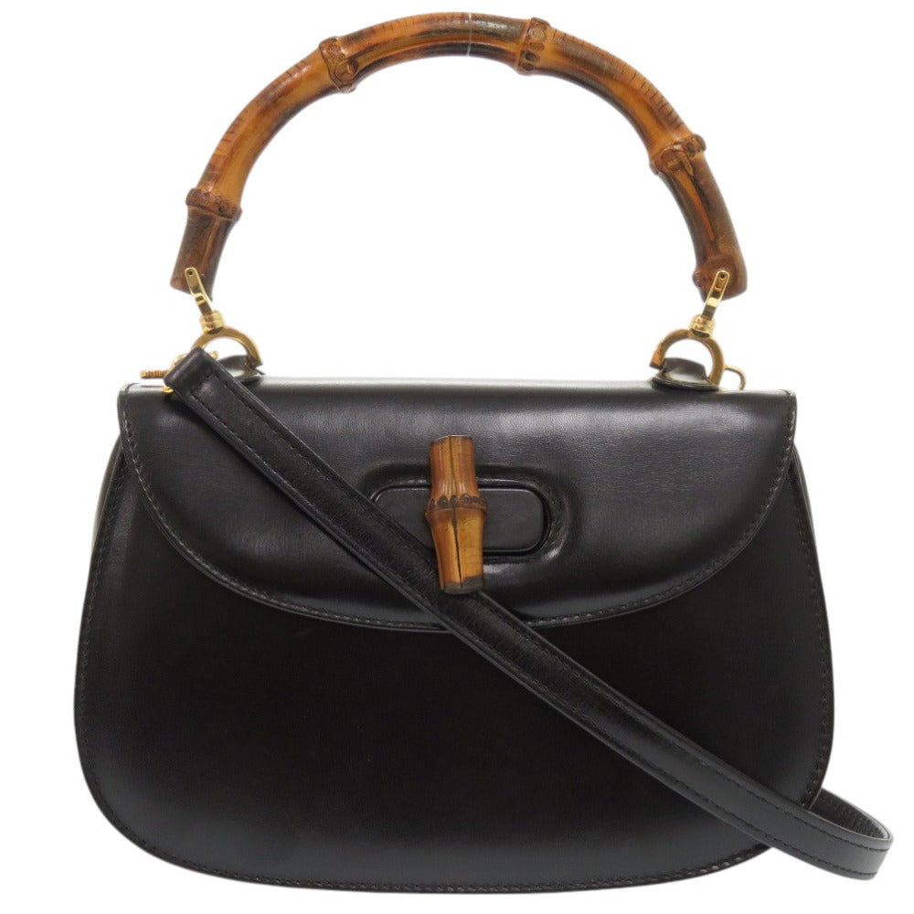 GUCCI Handbag 000 2046 0188 leather black 2WAY Bamboo Women
