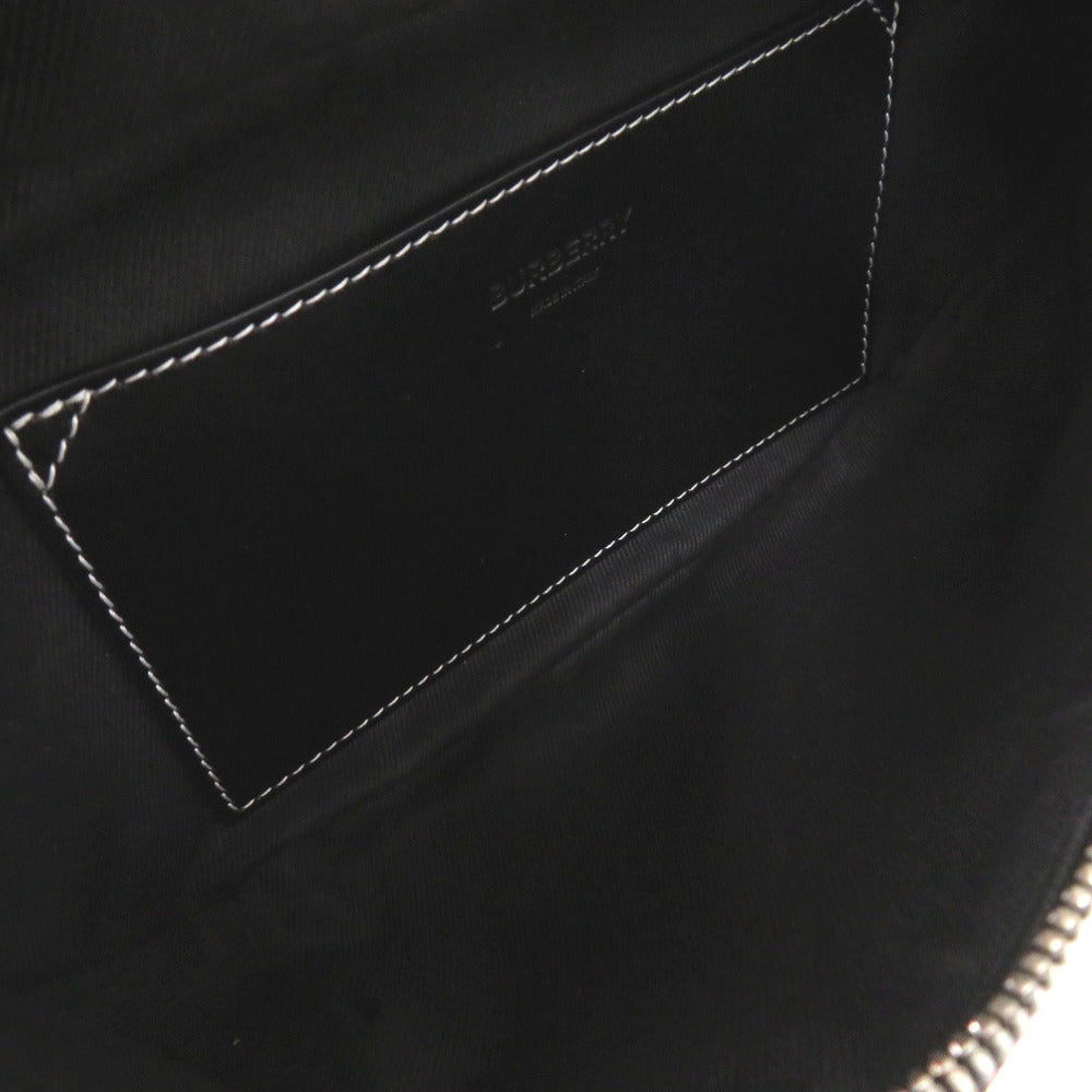 BURBERRY Waist bag PVC black Sling bag one belt TB monogram mens