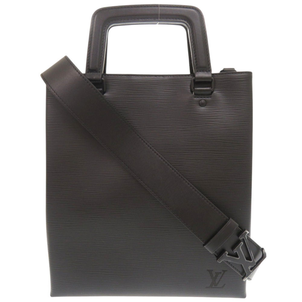 LOUIS VUITTON Handbag M58497 Epi Leather Noir Epi Sac Plat fold