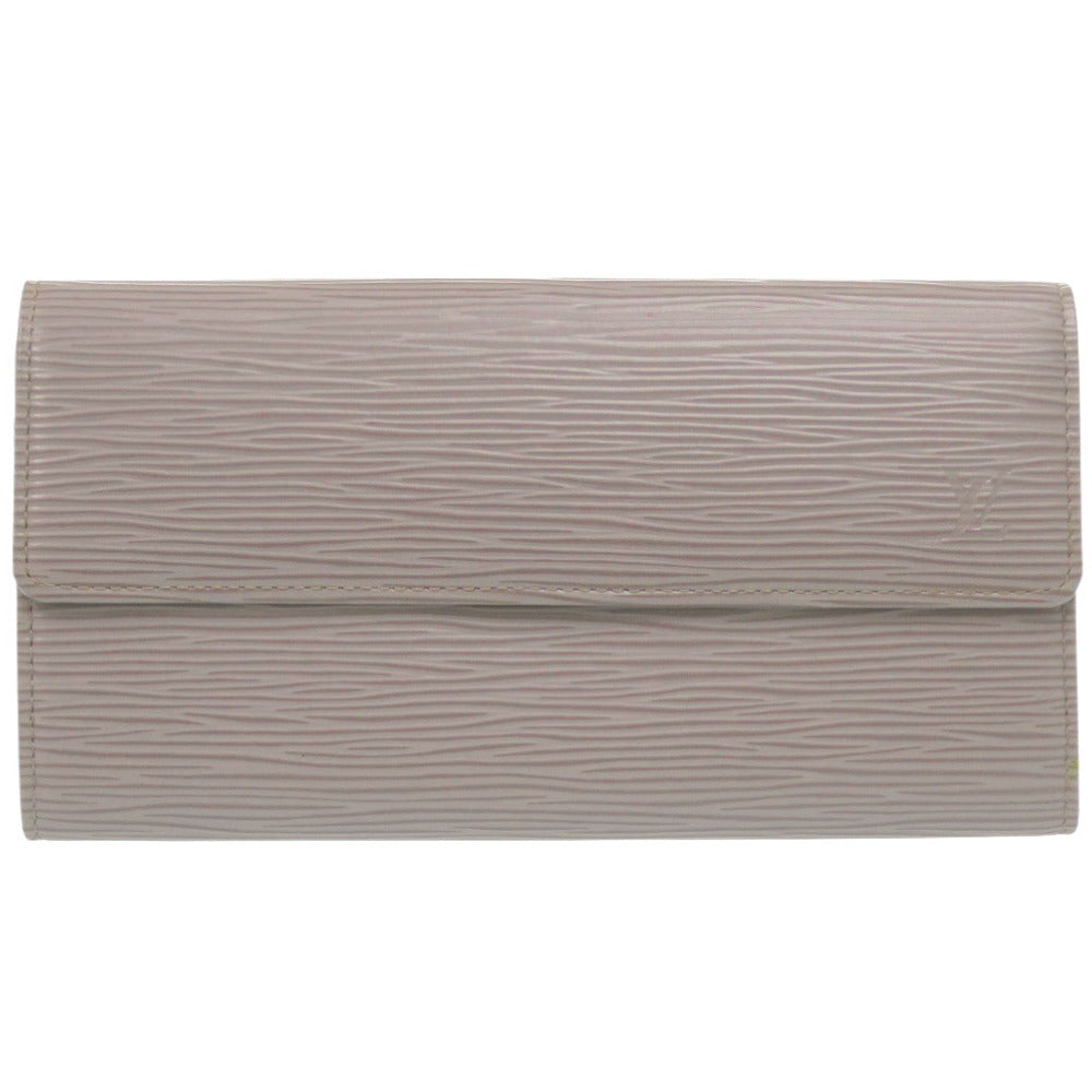 LOUIS VUITTON Long Wallet Purse M63592 Epi Leather Gray type Epi Pochette Porto Monnet Credit unisex(Unisex)