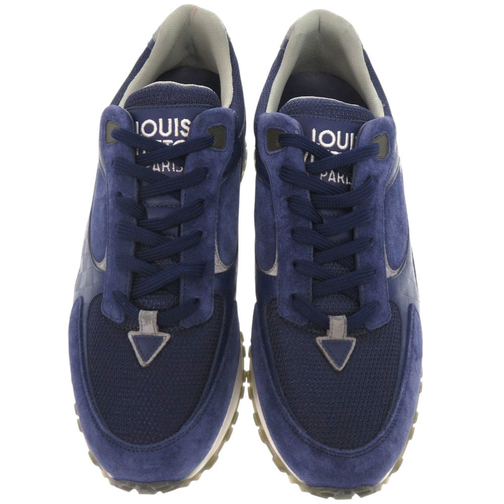 LOUIS VUITTON sneakers Suede blue Runaway Line Damier Infinie mens 5 1/2