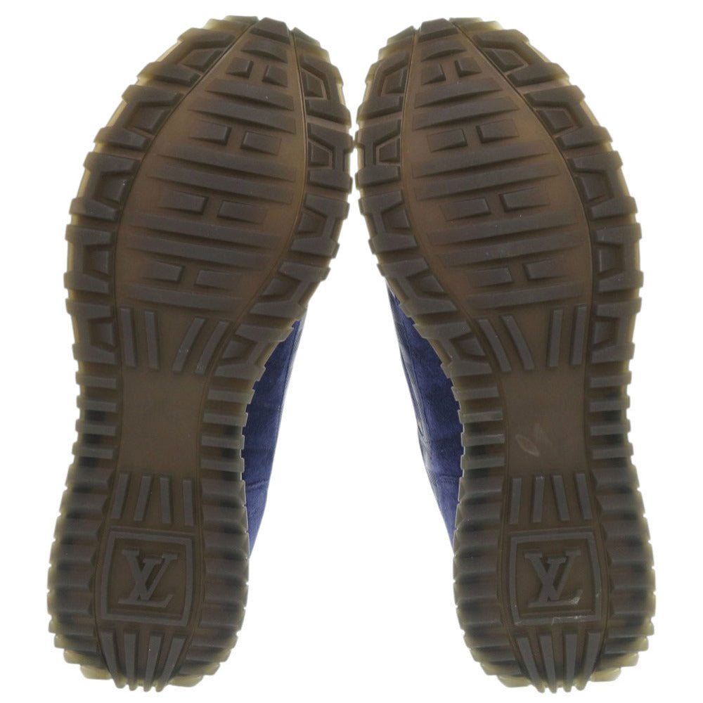 LOUIS VUITTON sneakers Suede blue Runaway Line Damier Infinie mens 5 1/2