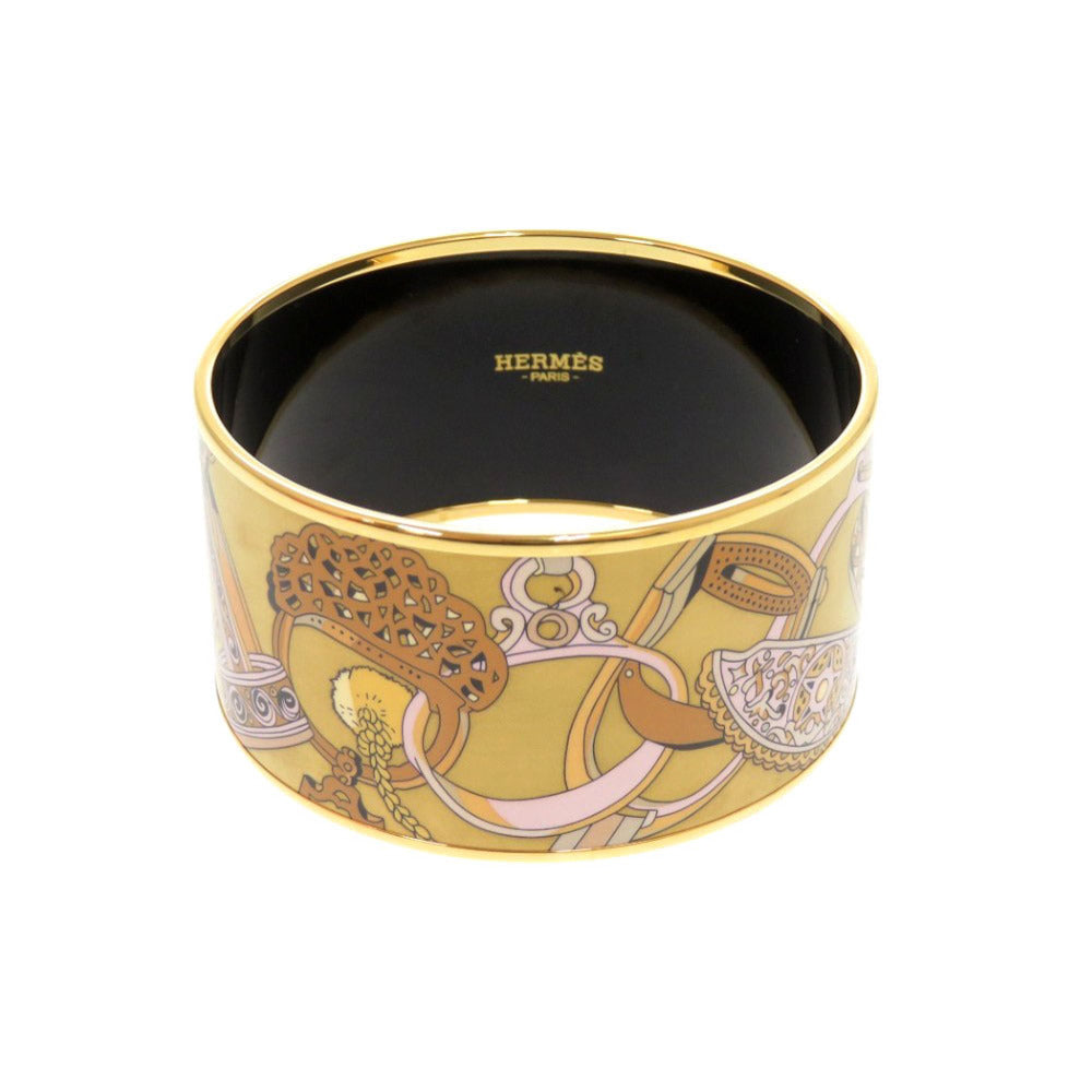 HERMES Bangle metal gold Email TGM Women