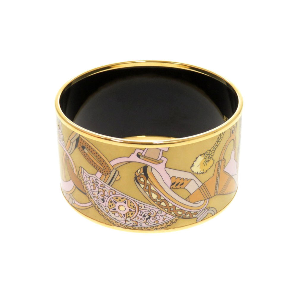 HERMES Bangle metal gold Email TGM Women