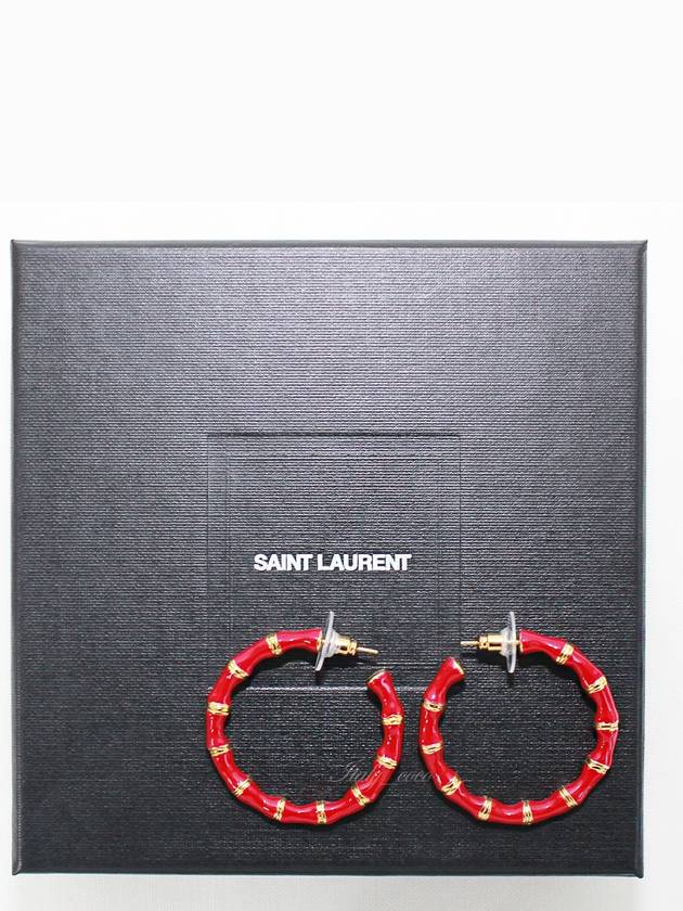 Luxury Saint Laurent Trending 2025 Round Earrings Red