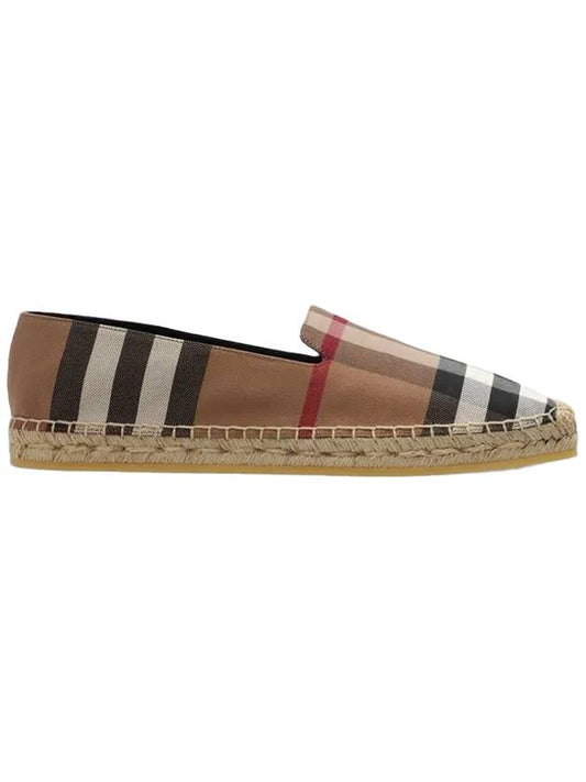 Luxury Burberry Check Espadrilles Shoes Brown