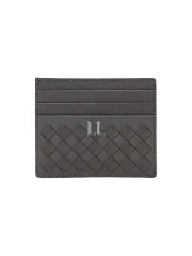 Luxury Bottega Veneta Intrecciato Card Wallet Grey
