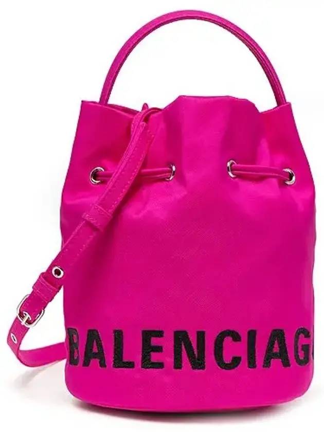 Luxury Balenciaga Trending 2025 Logo Drawstring Bucket Bag Pink