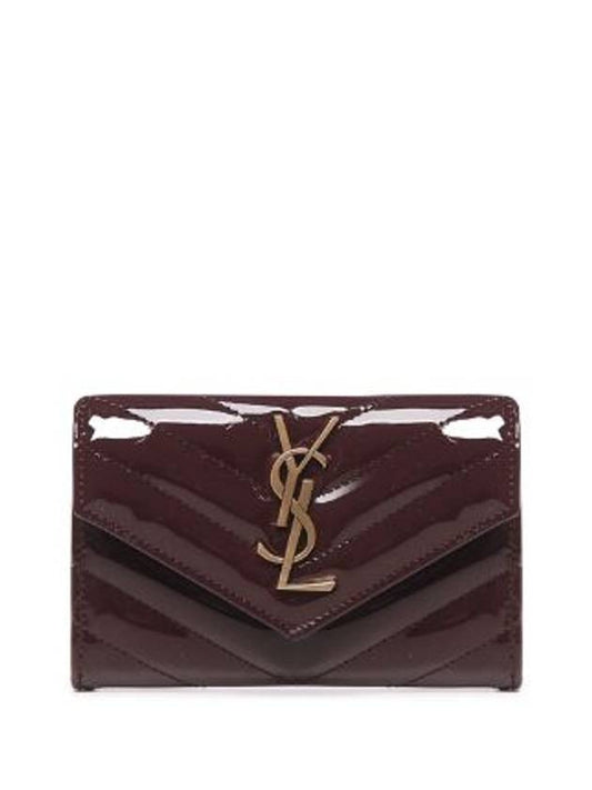 Luxury Saint Laurent Trending 2025 Cassandra Matelasse Half Wallet Red