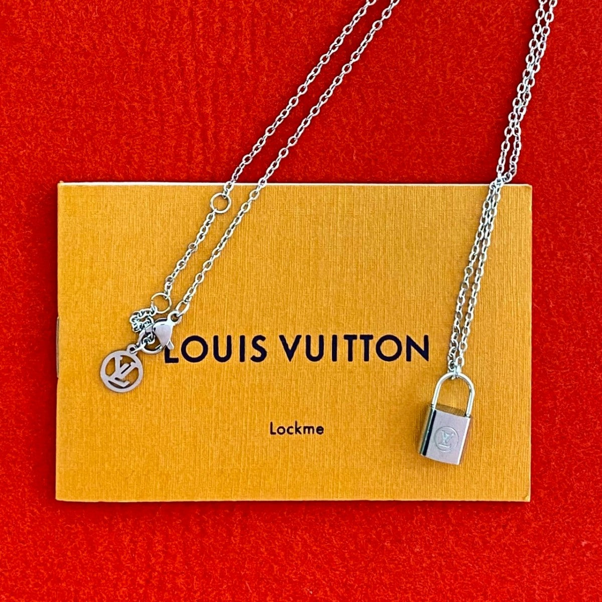 LOUIS VUITTON Necklace Silver925 Silver Pandantif Lockit
