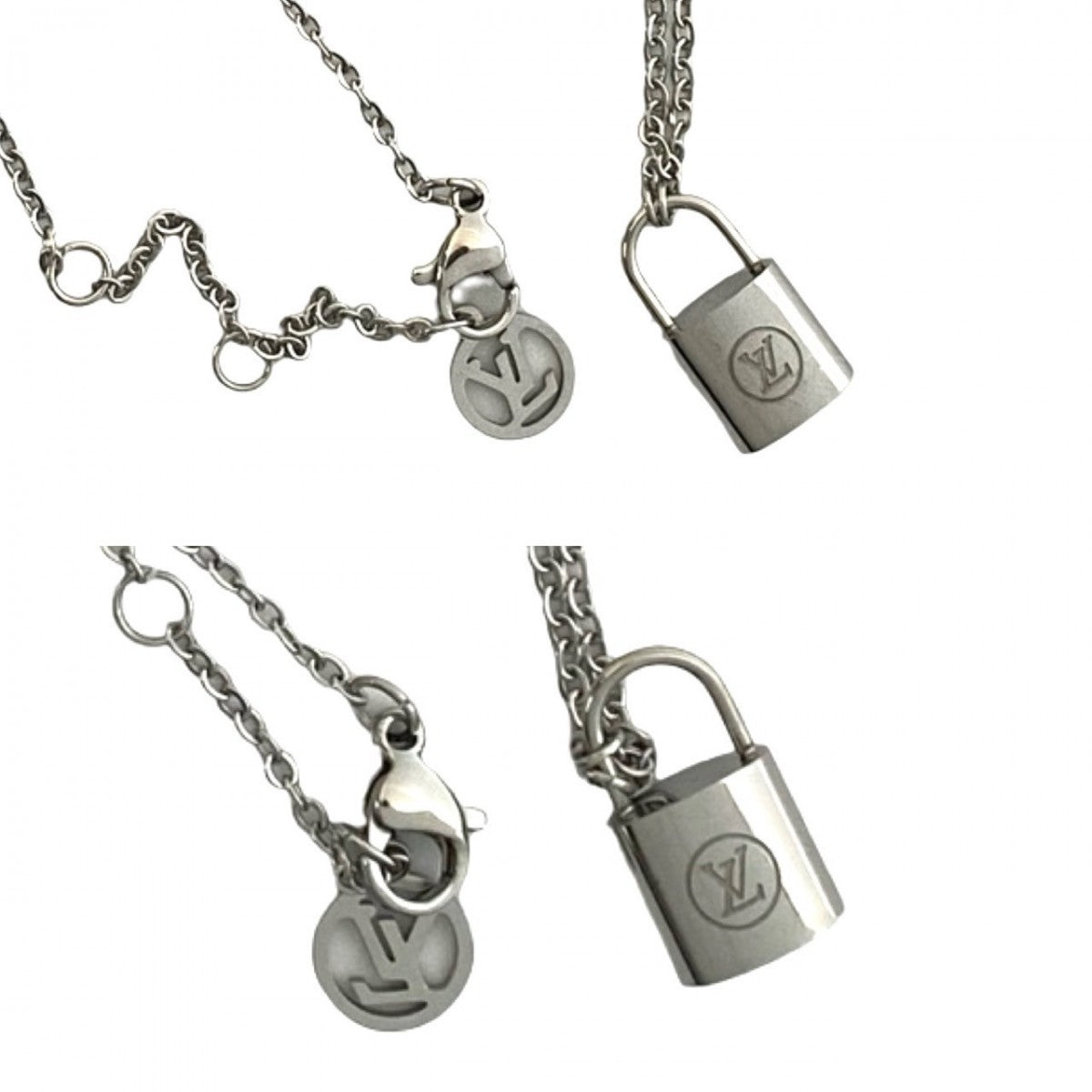 LOUIS VUITTON Necklace Silver925 Silver Pandantif Lockit