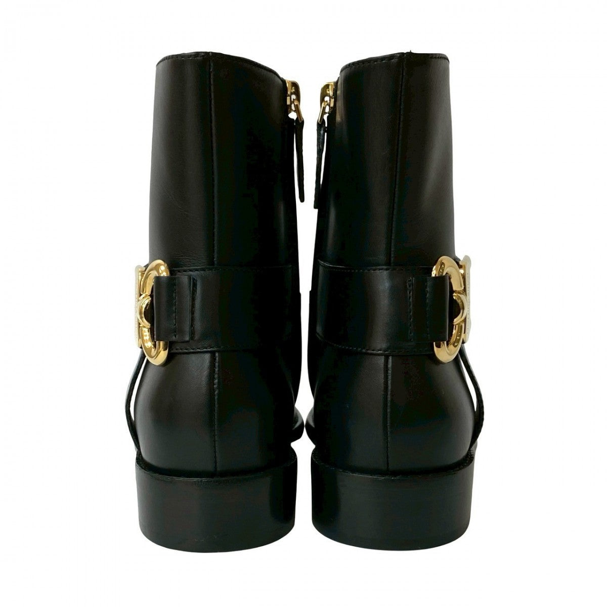 LOUIS VUITTON boots leather black Waist side line ankle boots 37