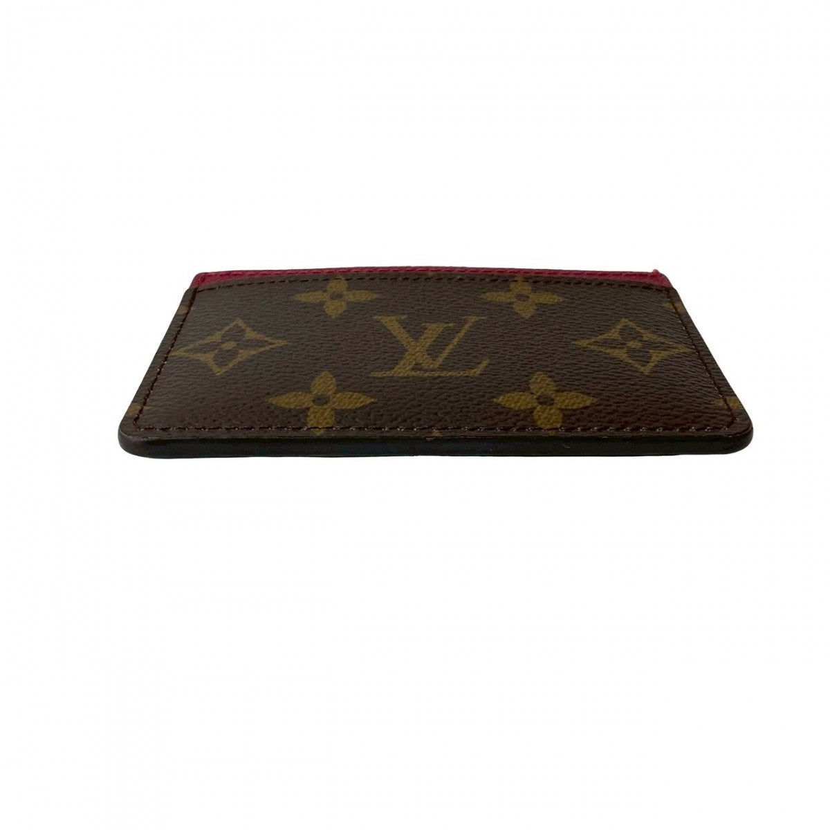LOUIS VUITTON Card Case leather Brown Monogram Porte Cartesã»Simple