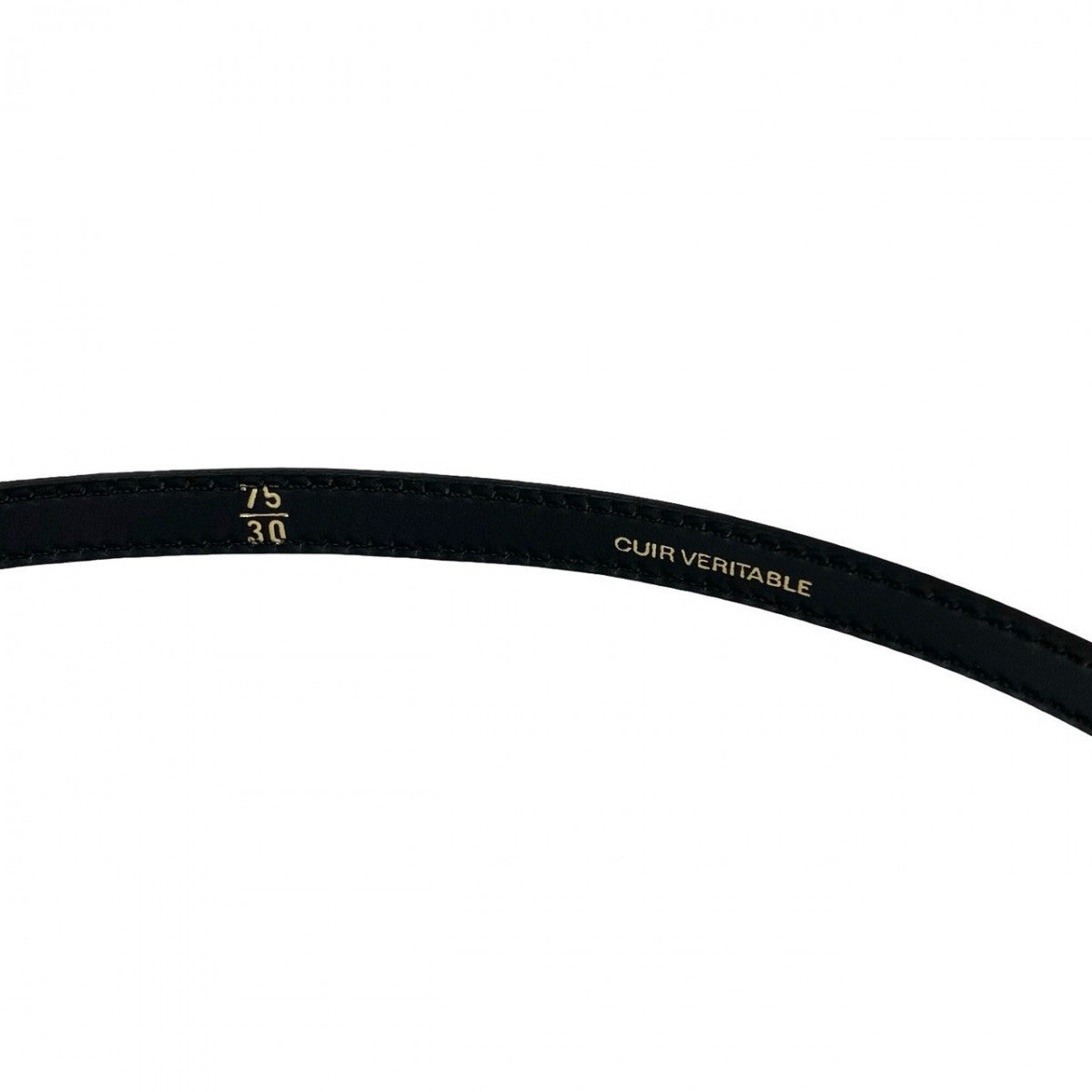 CHANEL belt leather black