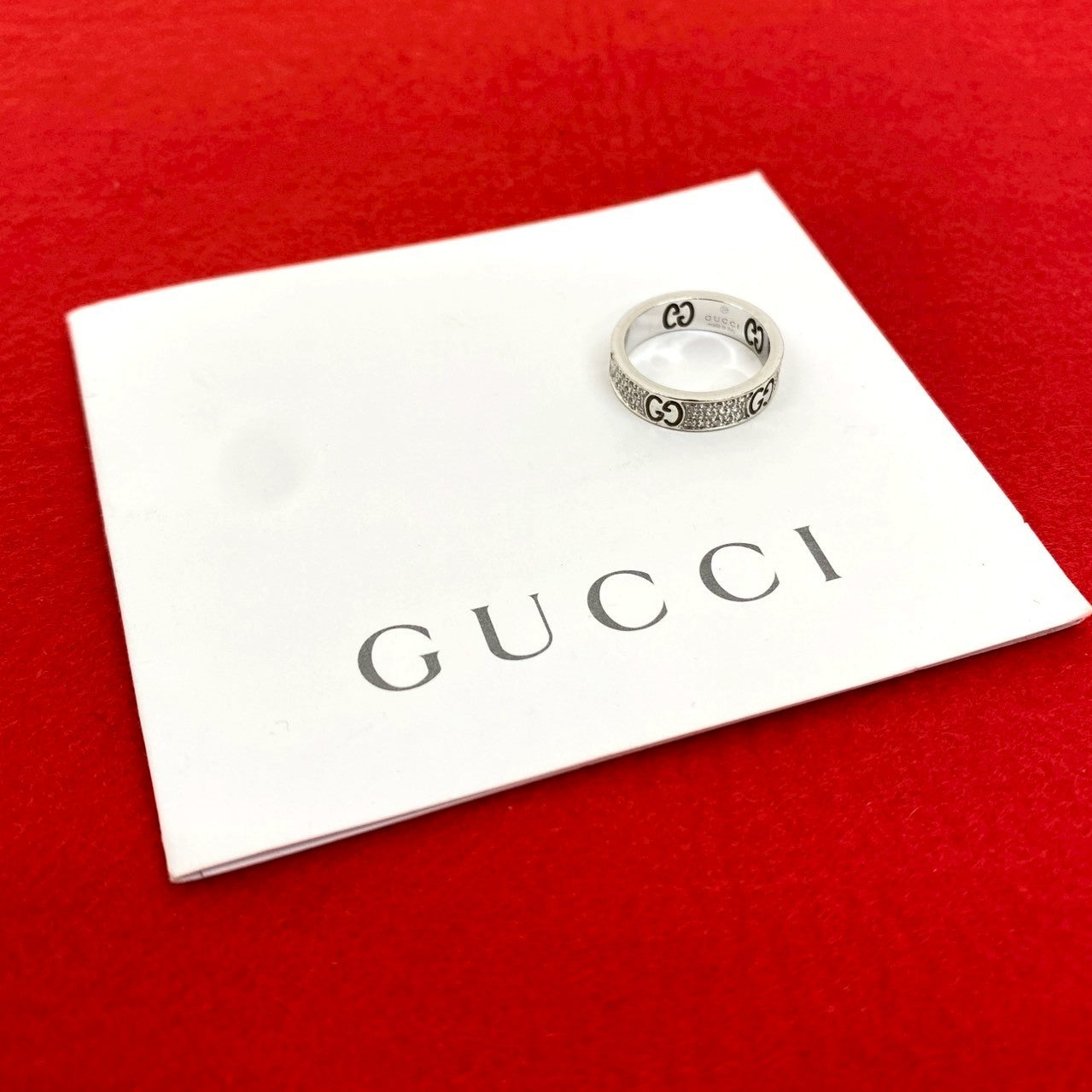 GUCCI Ring K18 white gold Silver Icon Stardust Ring