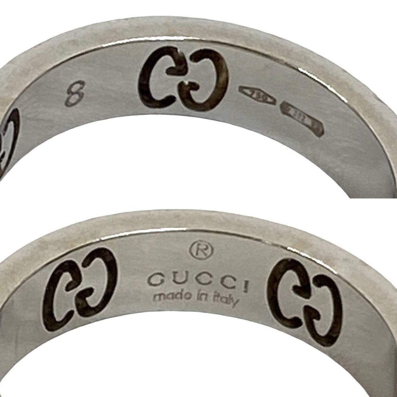 GUCCI Ring K18 white gold Silver Icon Stardust Ring