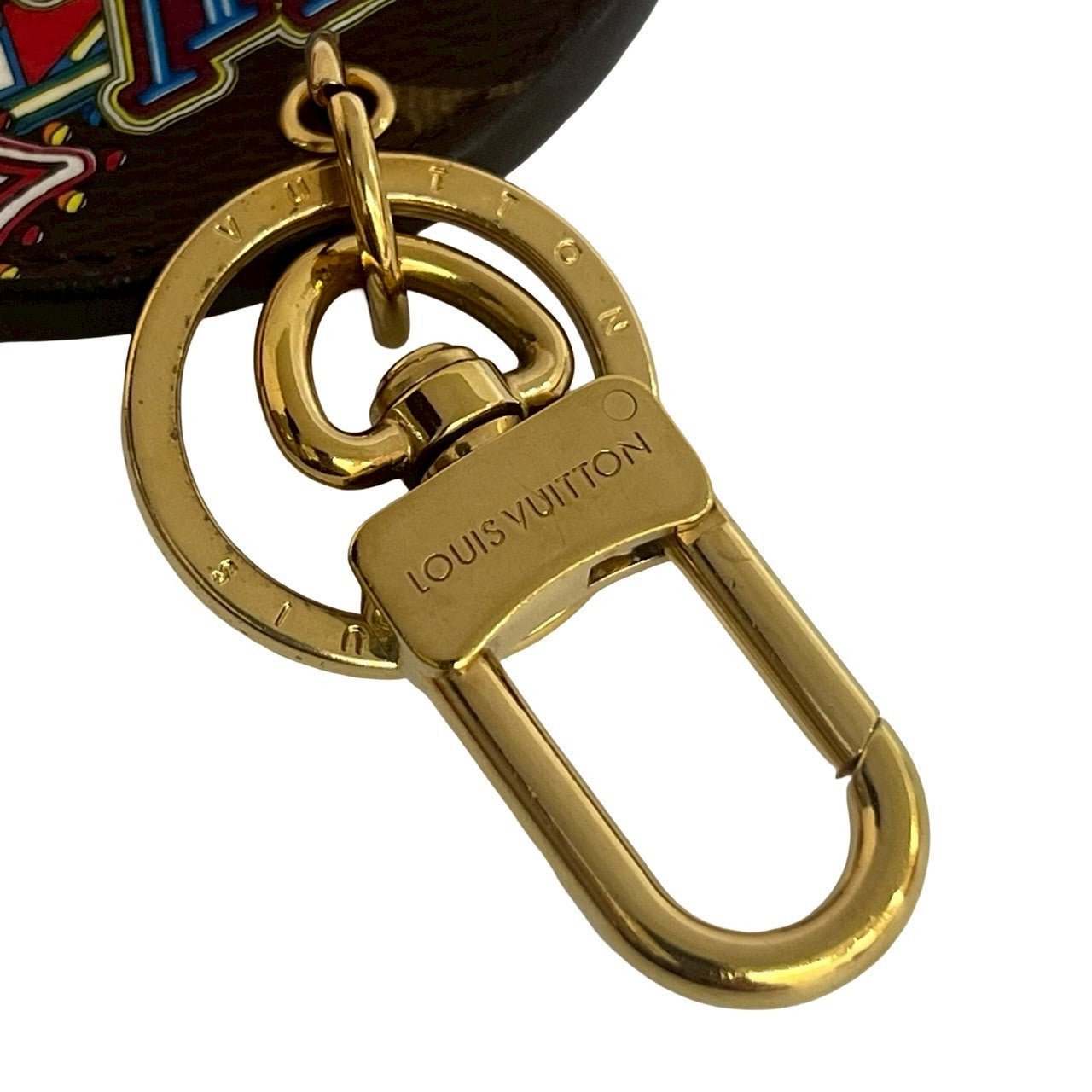 LOUIS VUITTON charm leather Brown Monogram Vivienne Porto Cray Rustre