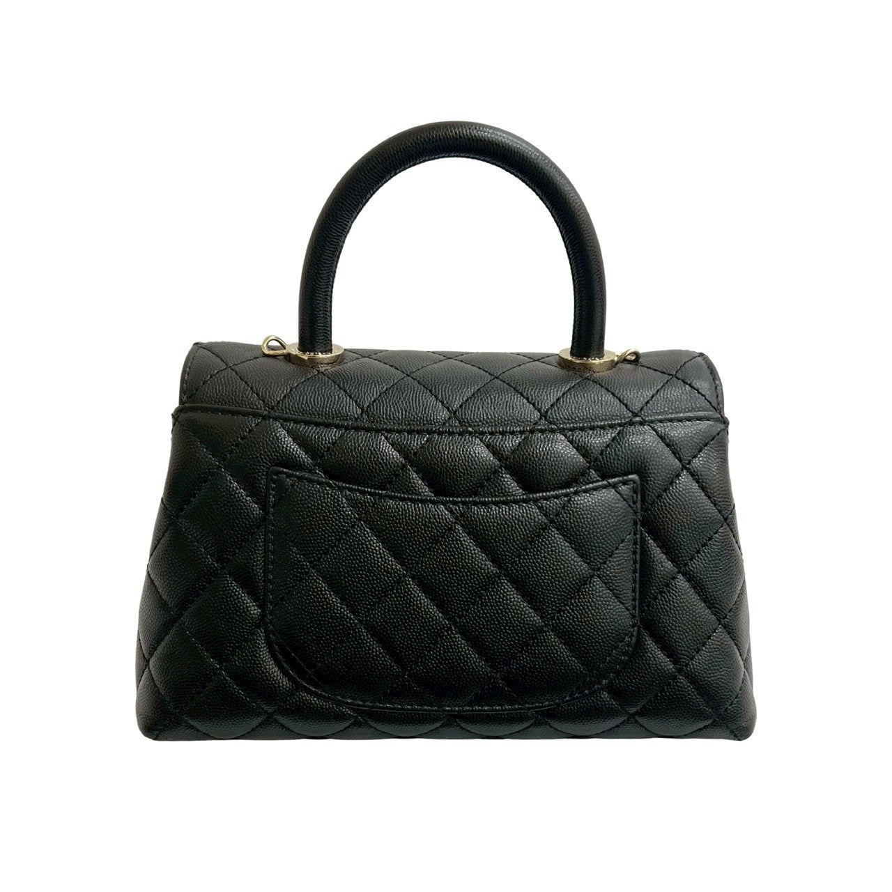 CHANEL Handbag Matt caviar skin black Coco Handle XS