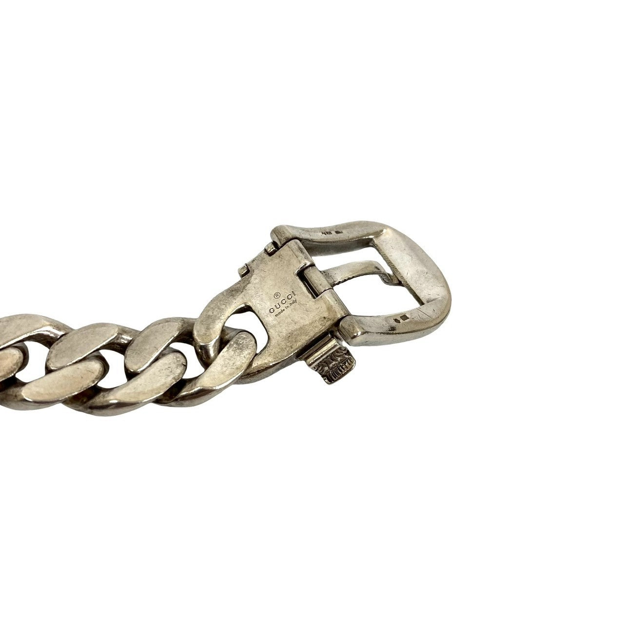 GUCCI Necklace Silver925 Silver Arabesque Cat Head Curb Belt Necklace