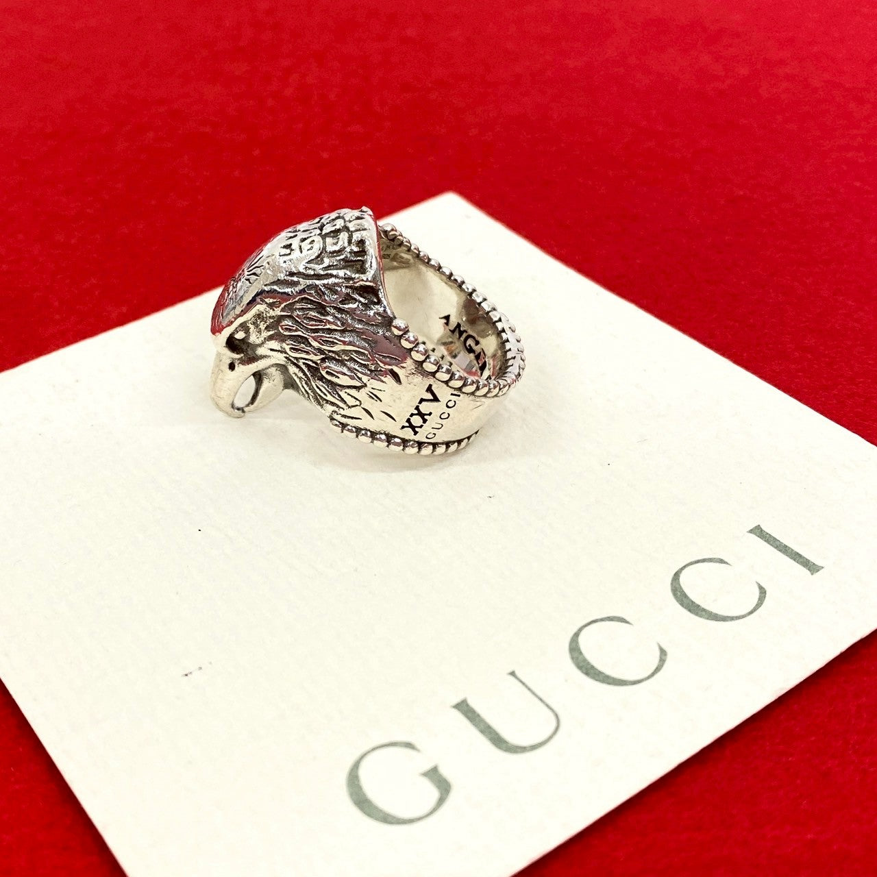 GUCCI Ring Silver925 Silver Anger Forest Eagle Head