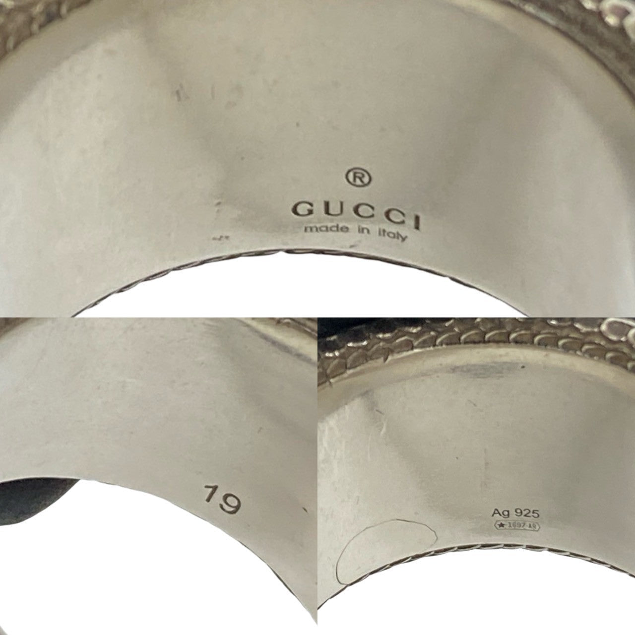 GUCCI Ring Silver925 Silver Snake Double G Ring 19