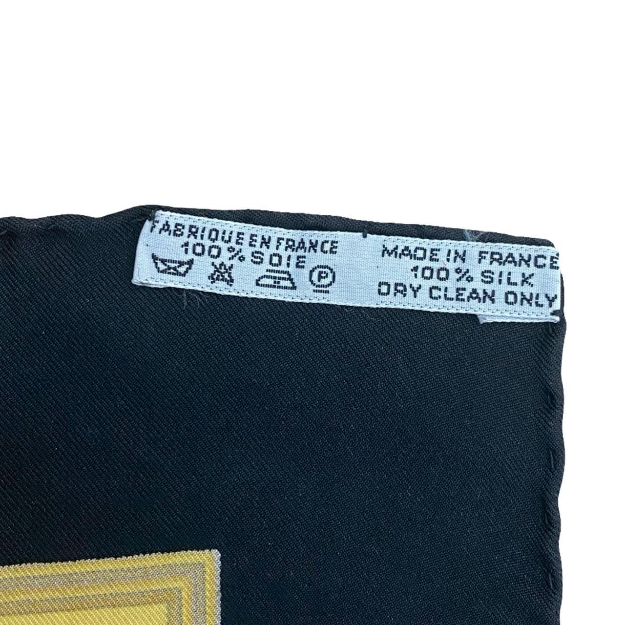 HERMES scarf silk black Carre 90