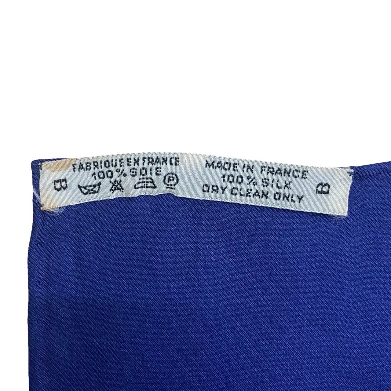 HERMES scarf silk Navy Carre 90