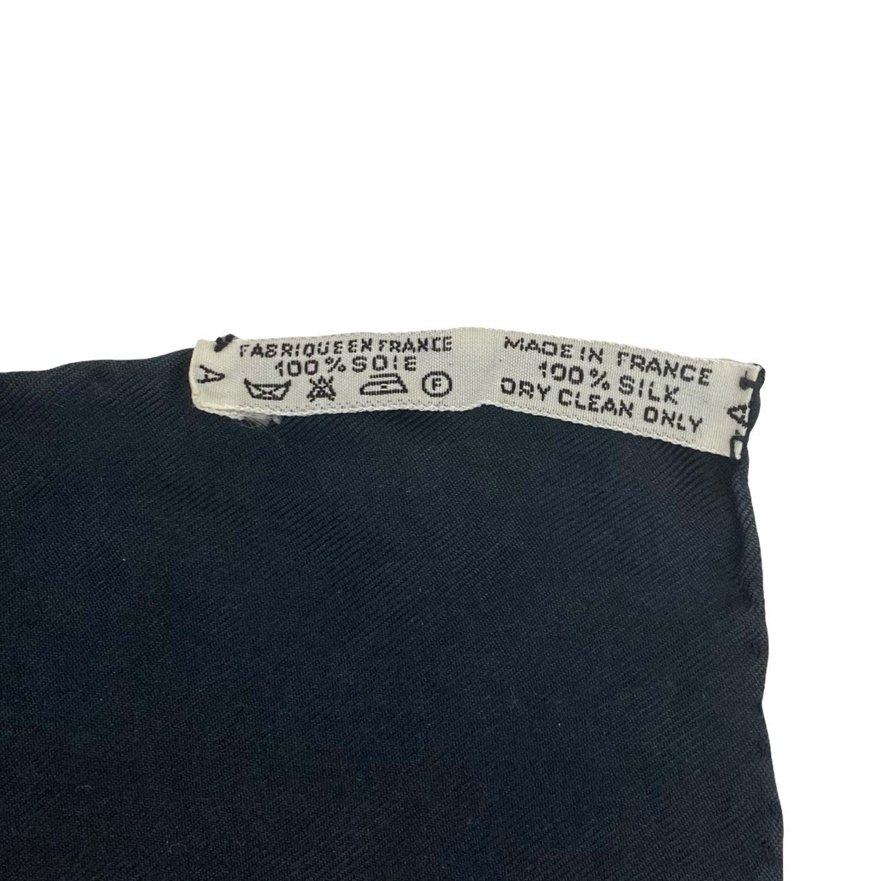 HERMES scarf silk black Carre 90