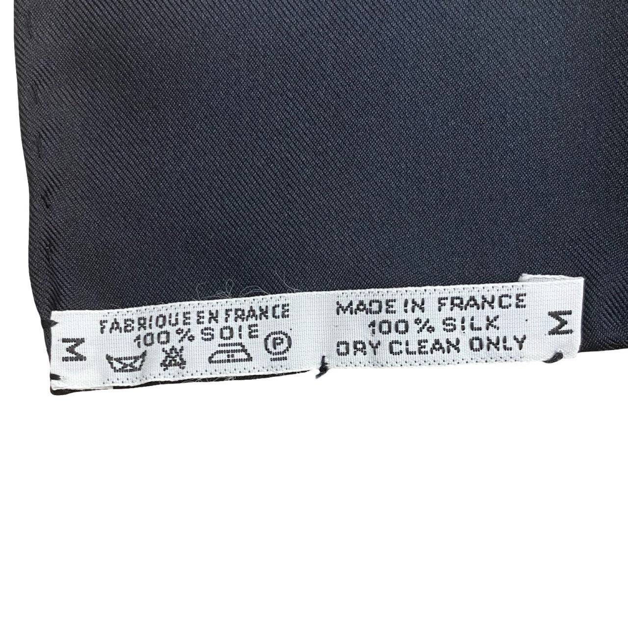HERMES scarf silk black Carre 90