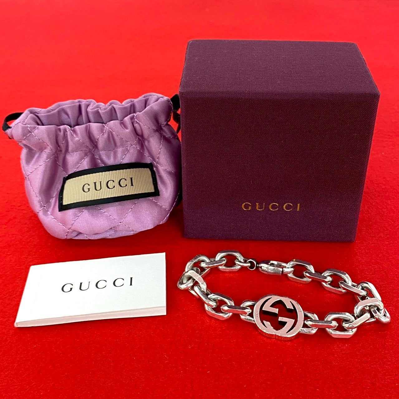 GUCCI bracelet Silver925 Silver Interlocking G Bracelet