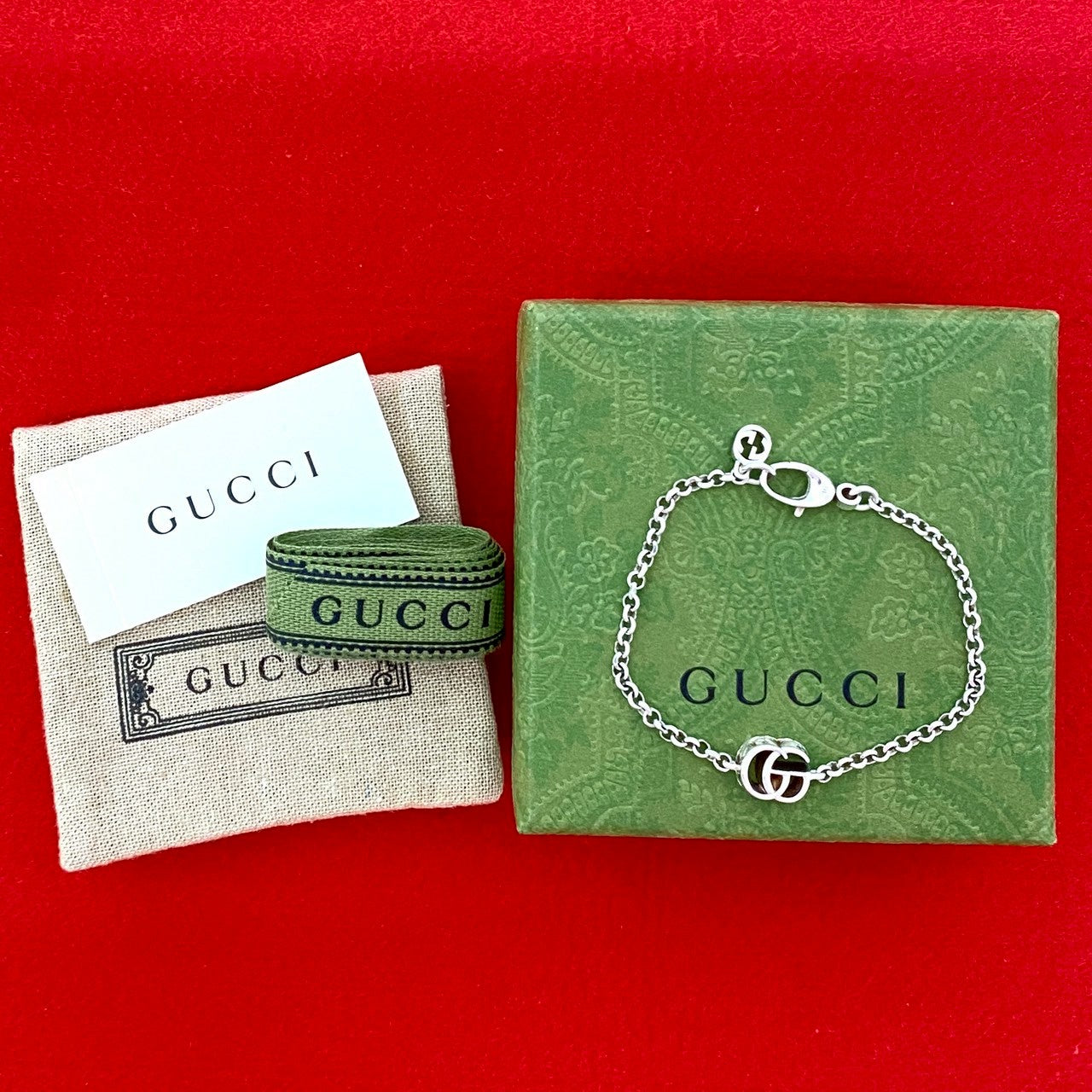 GUCCI bracelet Silver925 Silver Double G Bracelet