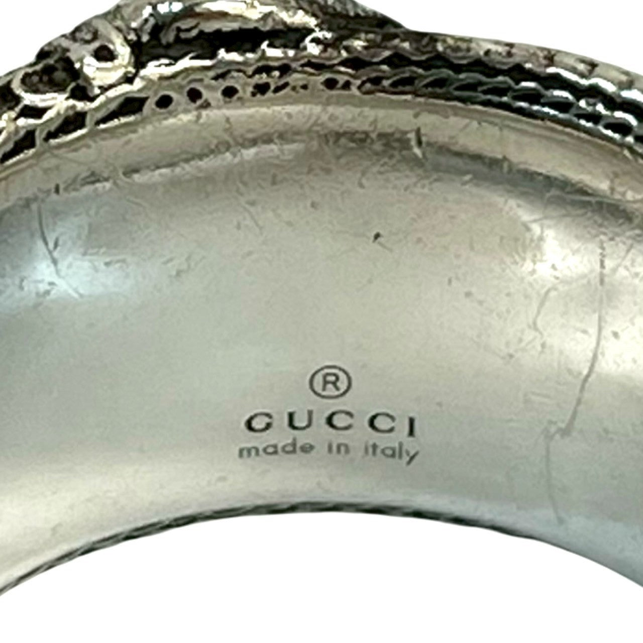 GUCCI Ring Silver925 Silver Interlocking Double G Snake Ring