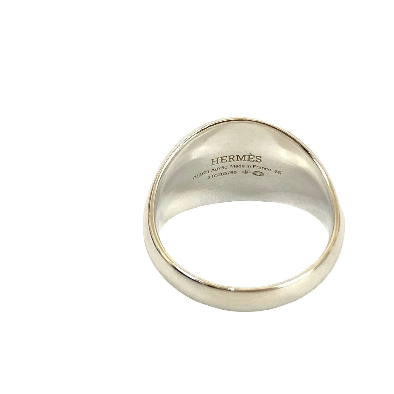 HERMES Ring Silver925 Silver Exlibris Chevalier Ring