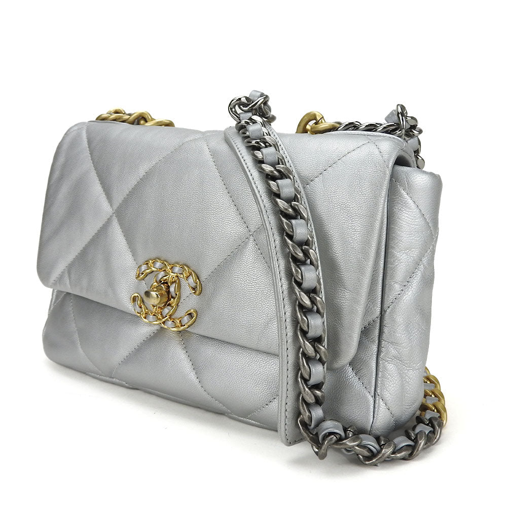 CHANEL Shoulder Bag AS1160 leather gray COCO Mark chanel 19