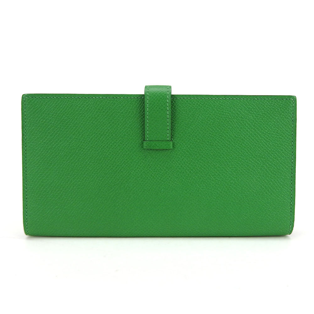HERMES Long Wallet Purse Epsom Bamboo Beansufla Women