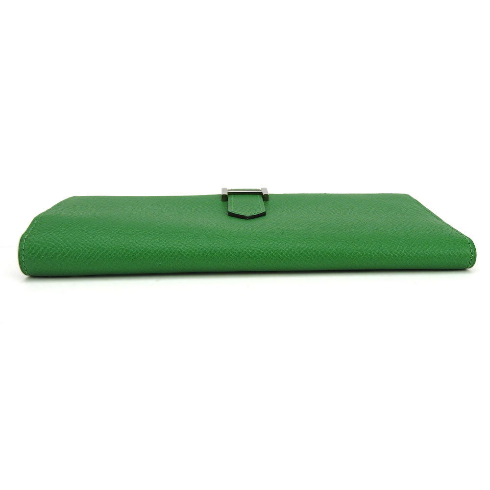 HERMES Long Wallet Purse Epsom Bamboo Beansufla Women