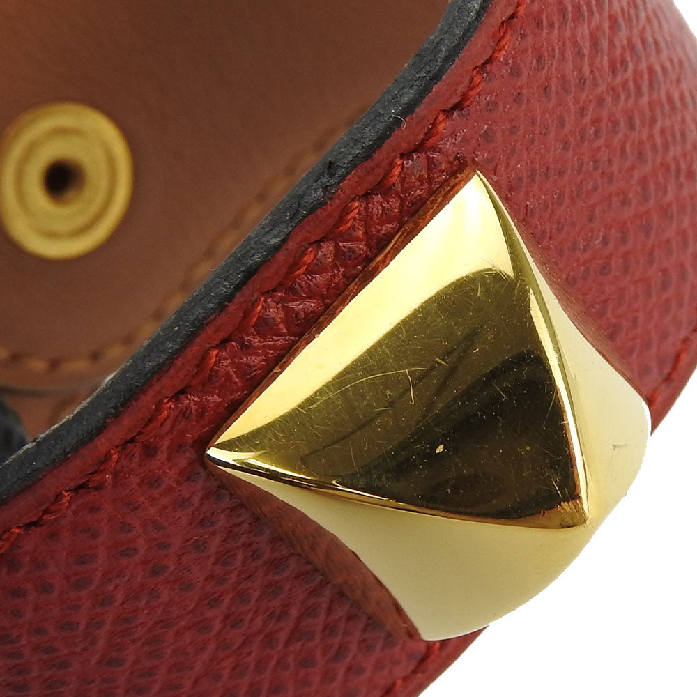 HERMES bracelet Epsom, Metal Red Medor Women