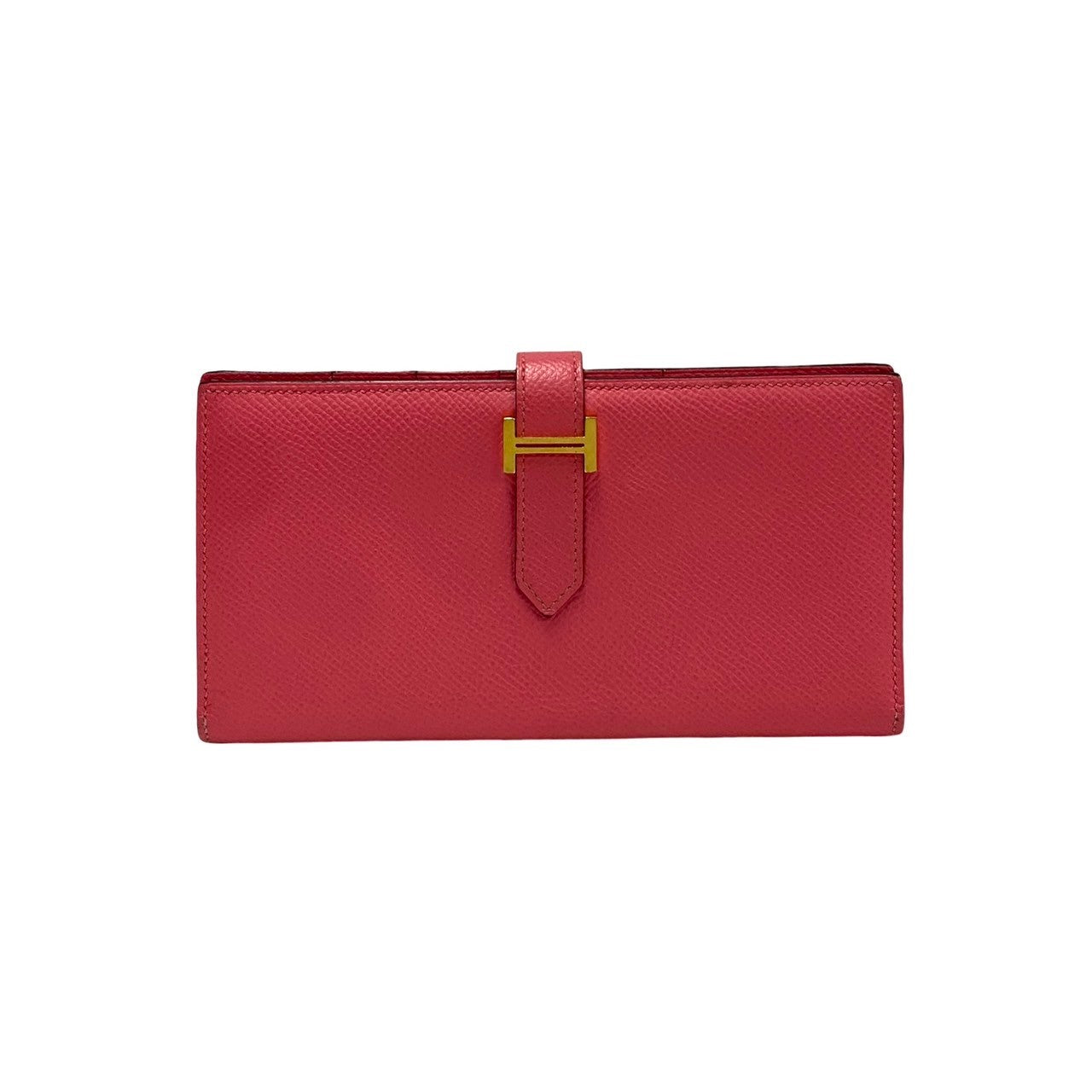 HERMES Long Wallet Purse Epsom pink Beansufla Women