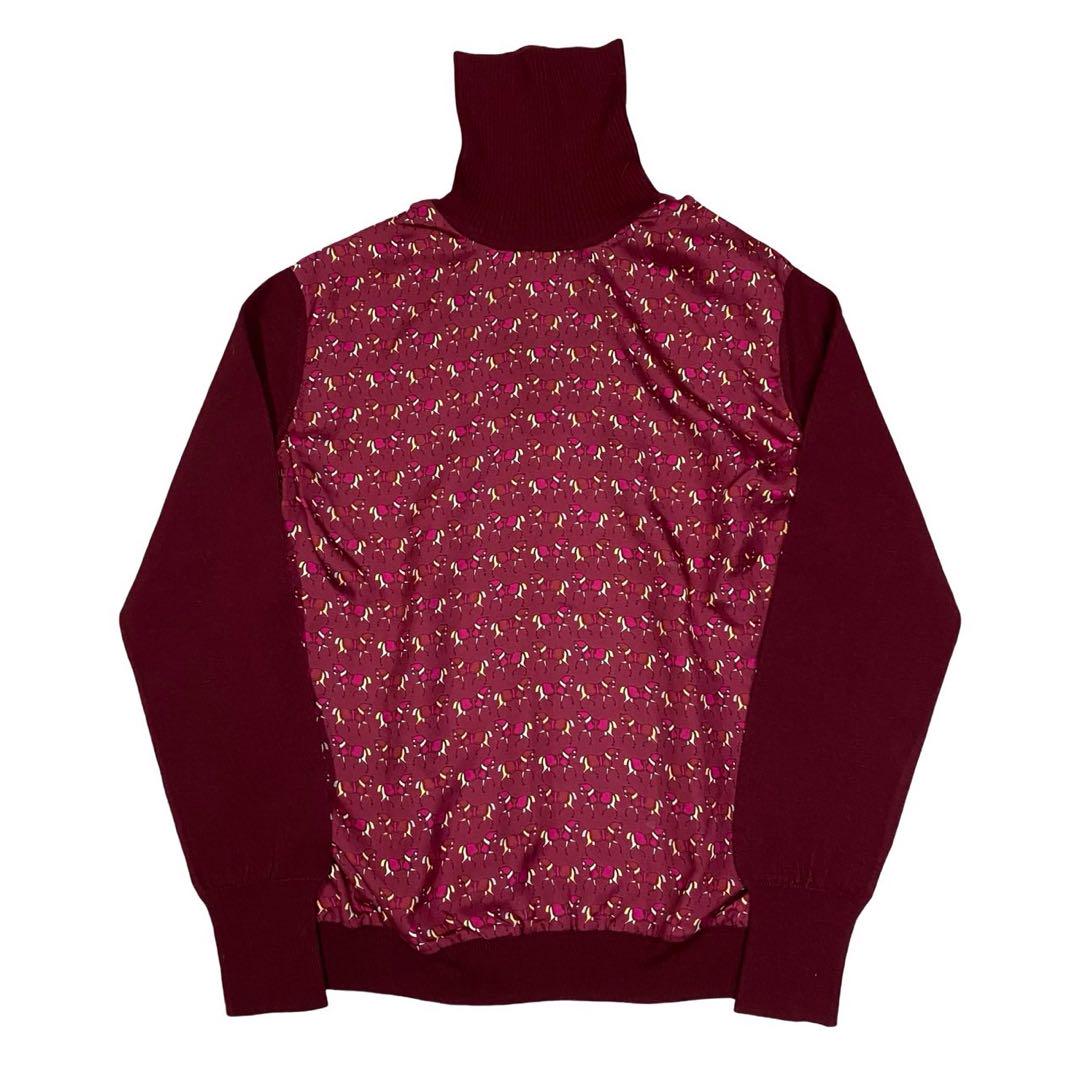 HERMES sweater silk Red 40