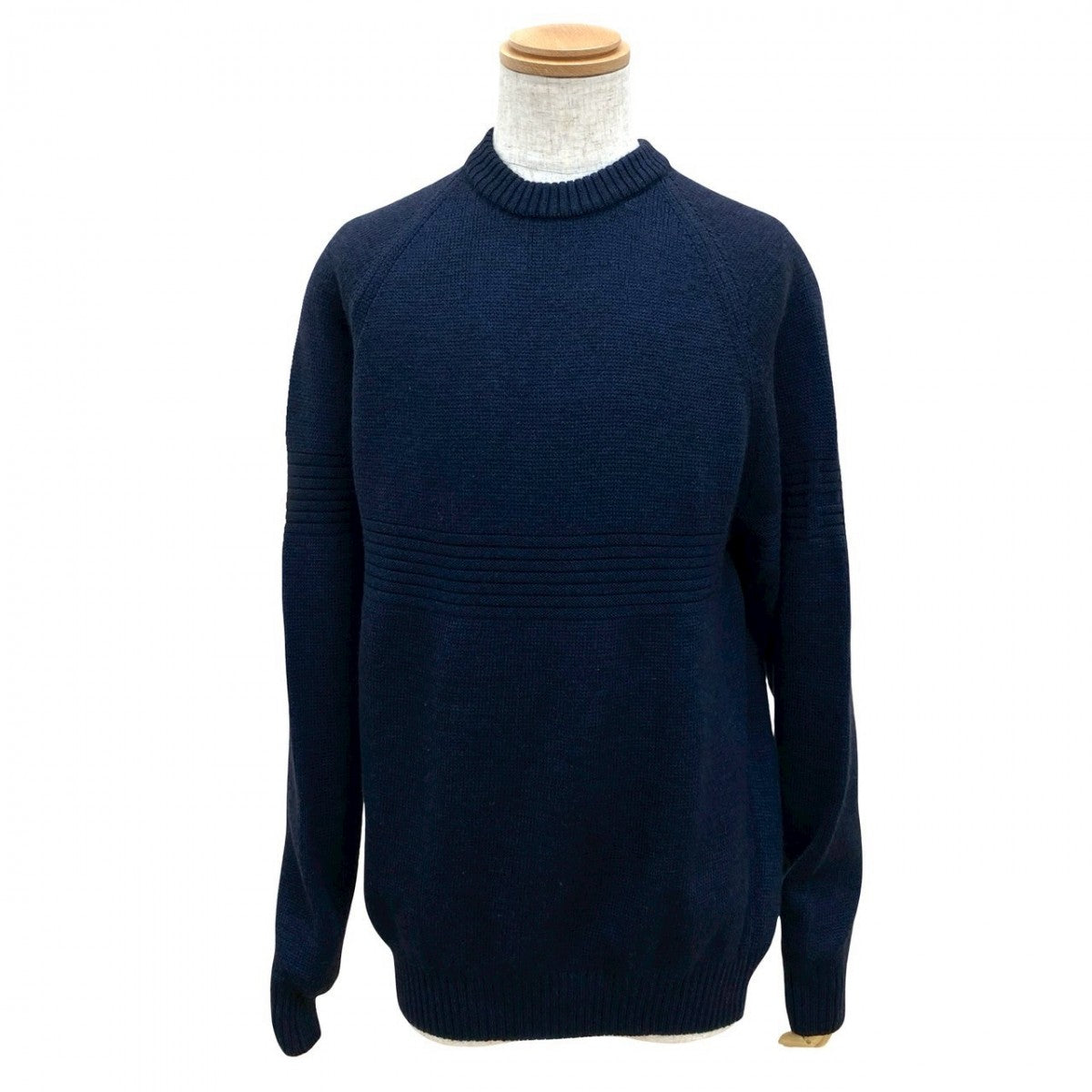 HERMES sweater wool Navy mens L