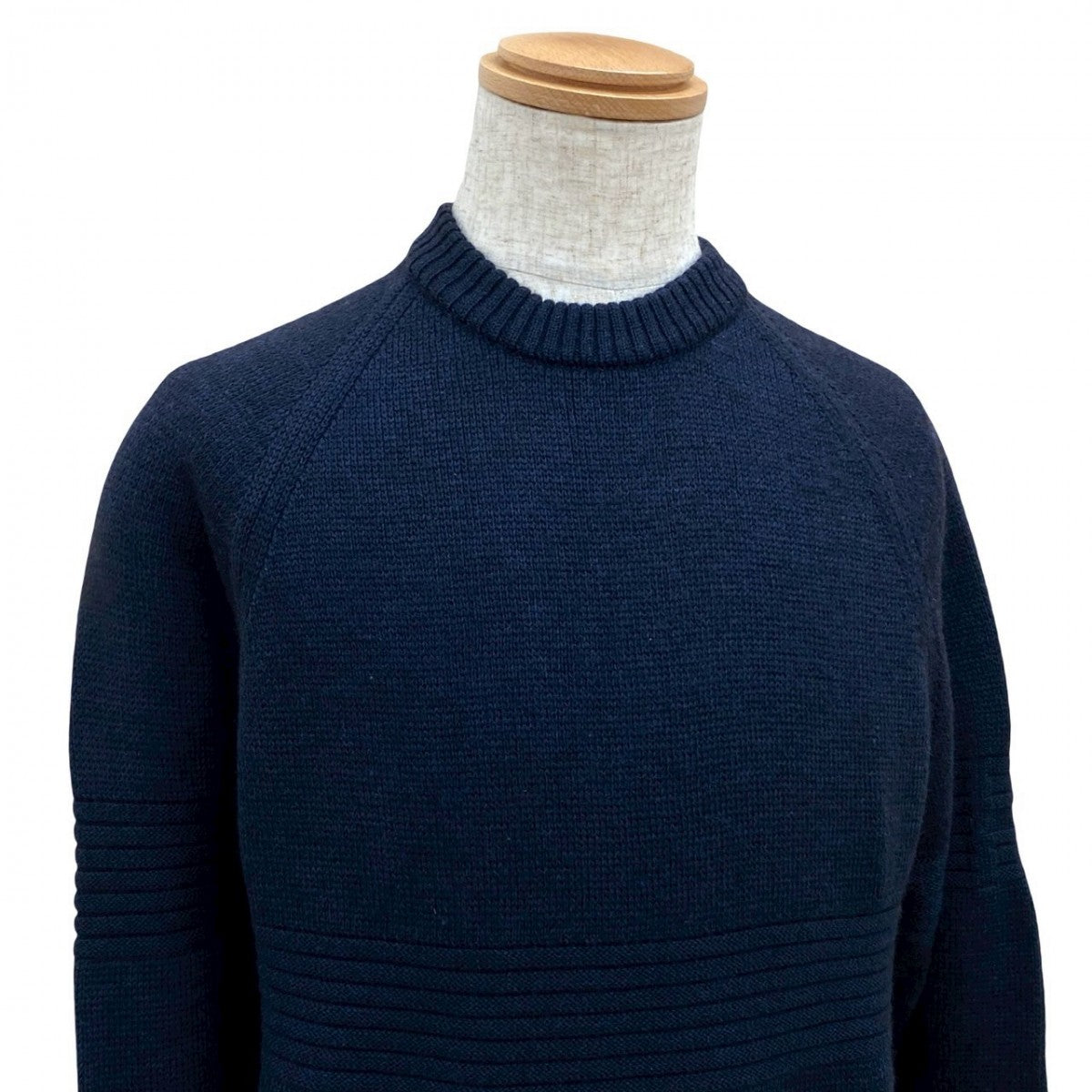 HERMES sweater wool Navy mens L