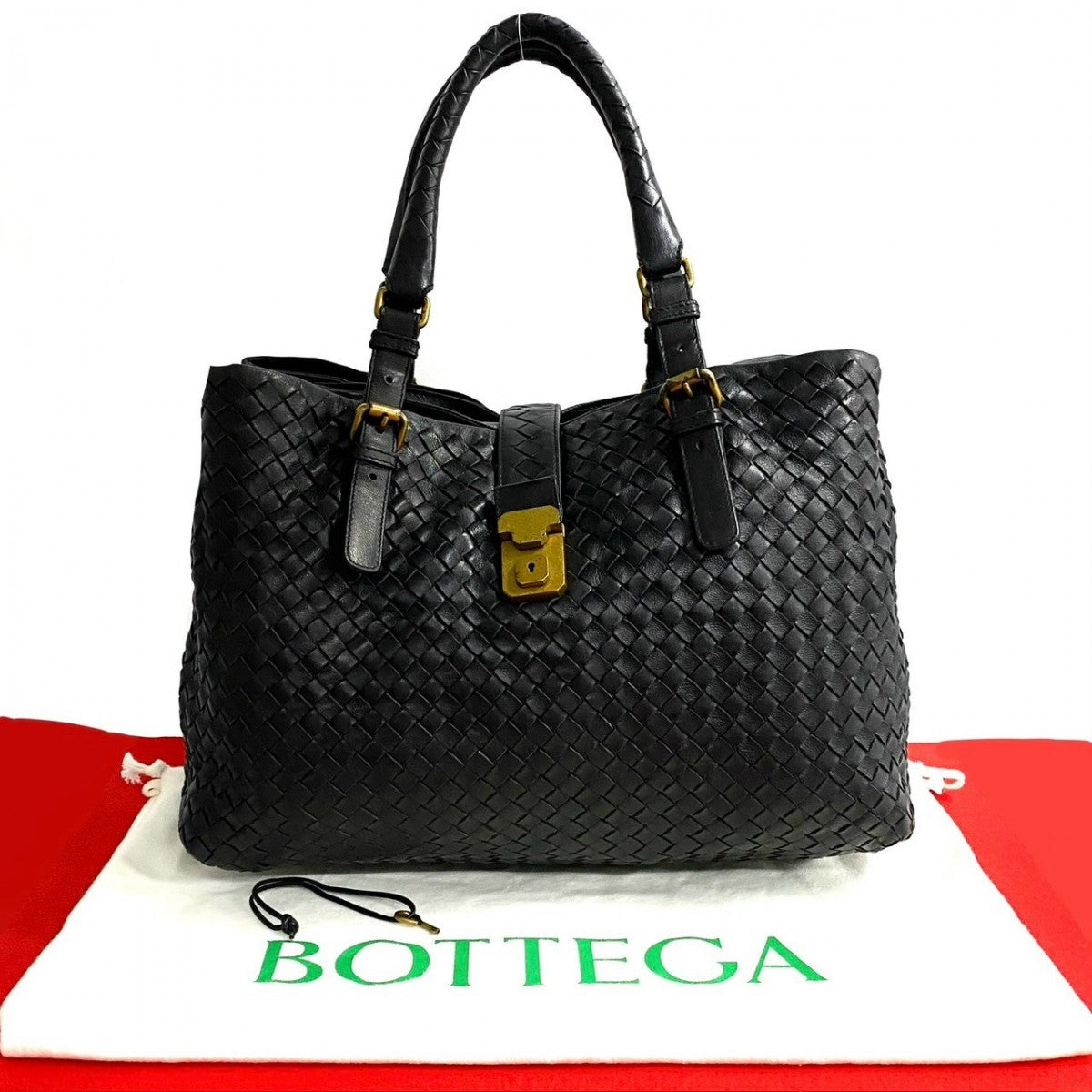 BOTTEGAVENETA Tote Bag leather black INTRECCIATO Women