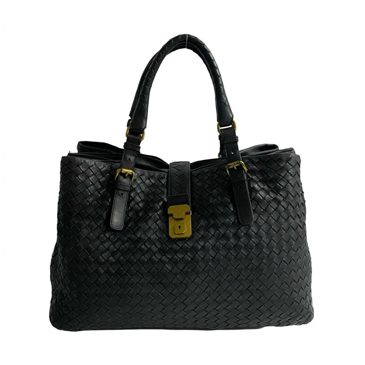 BOTTEGAVENETA Tote Bag leather black INTRECCIATO Women
