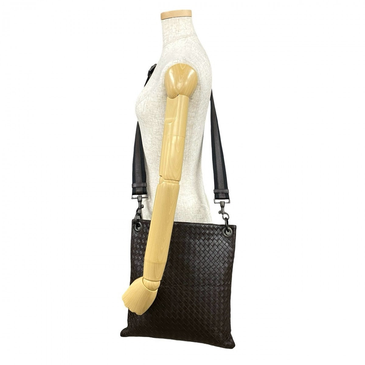 BOTTEGAVENETA Shoulder Bag leather Brown INTRECCIATO mens